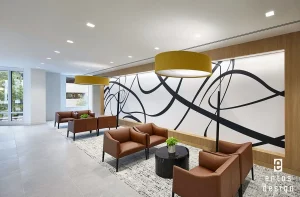 Commercial lobby wall graphic
