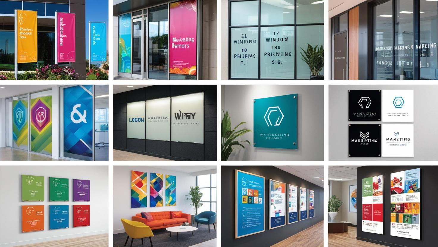 Lawton large format printing examples including signs boards posters and graphics