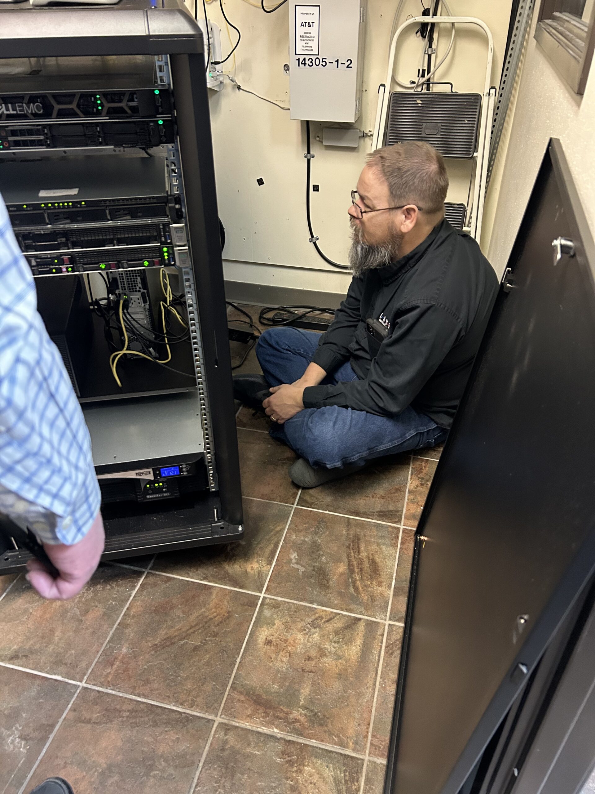 HoShawn servicing equipment at Lawton